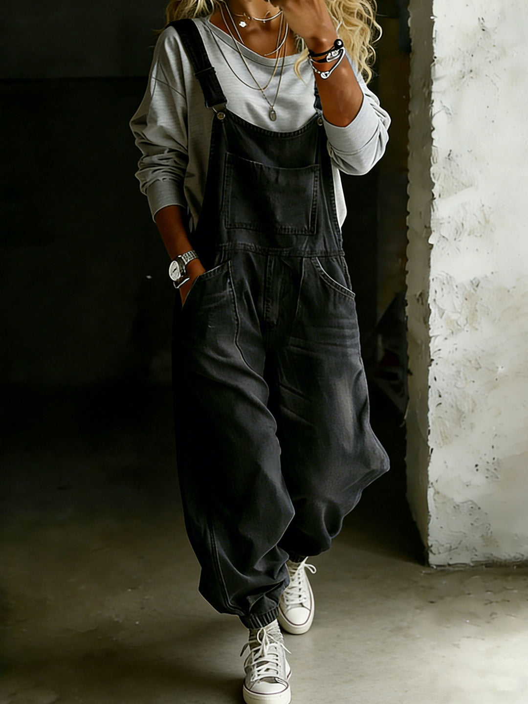 Emma | Relaxed Fit Denim Jumpsuit