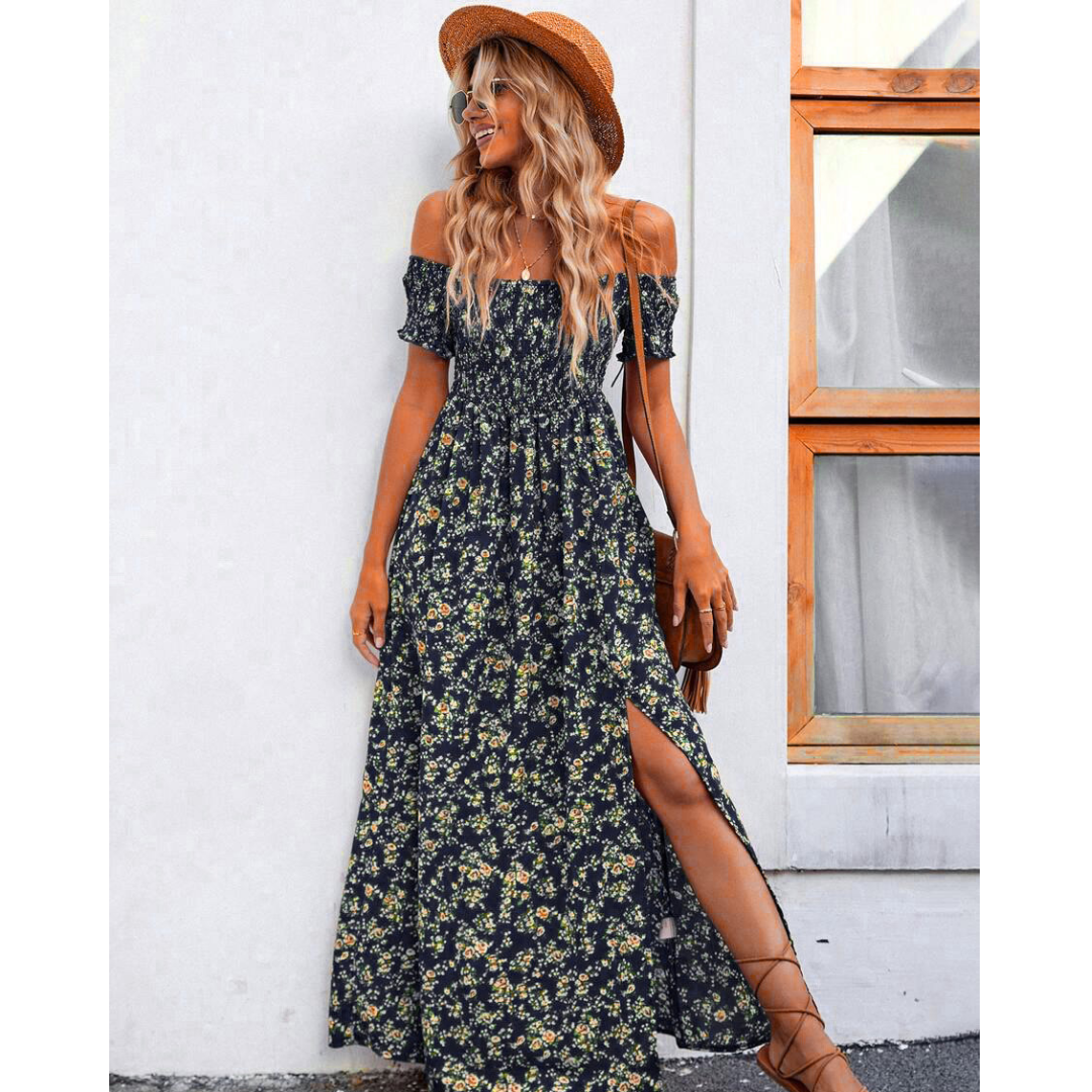 PHOEBE™ - Robe Vintage Glamour Épaules Dénudées