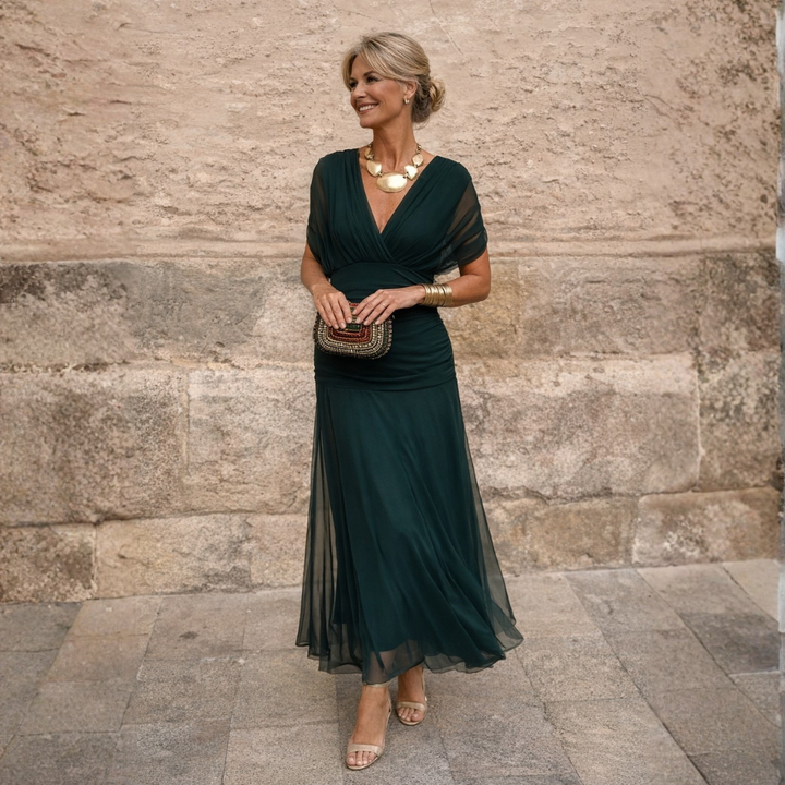 Marilyn | Elegant V-Neck Maxi Dress