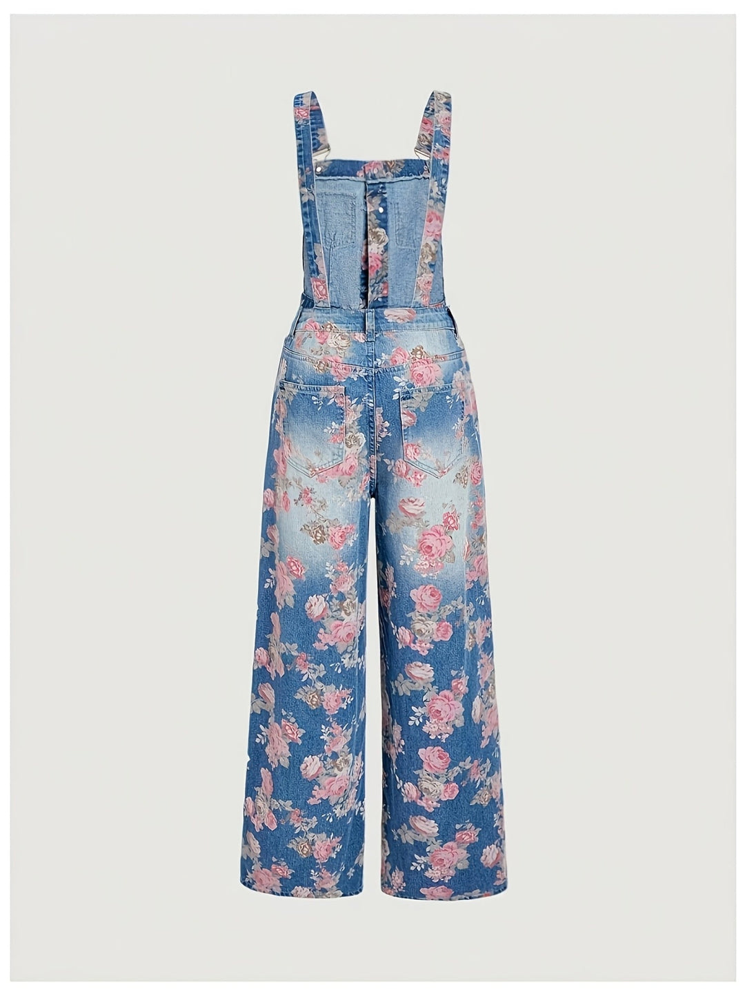Rosalie | Floral Denim Overalls