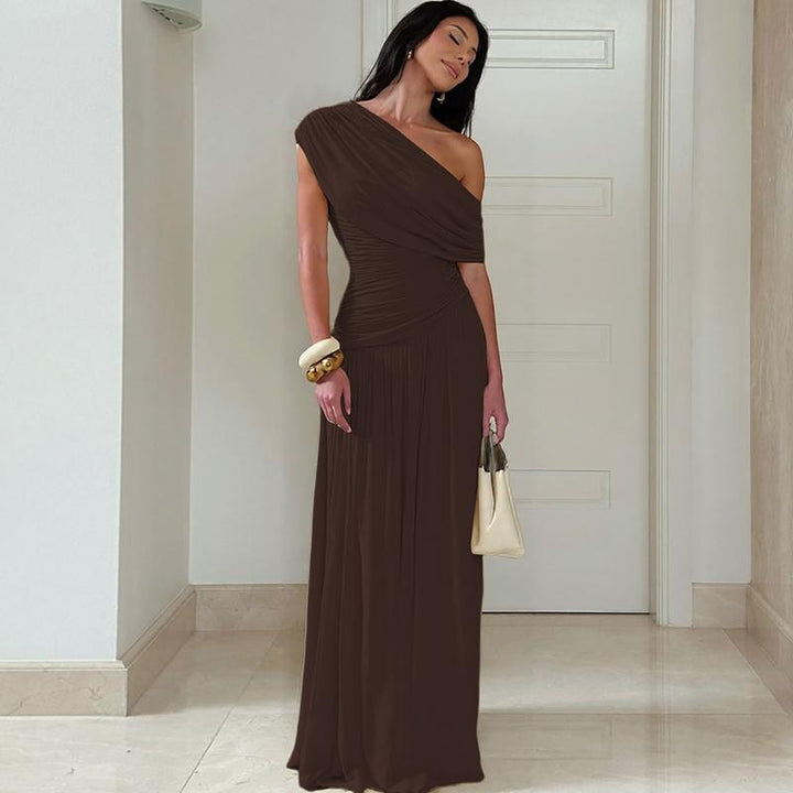MANO™ - Robe Longue de Soirée Moulante à Une Épaule Élégante