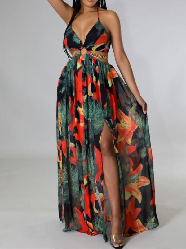 Robe longue VANINA™ motif floral éclatant
