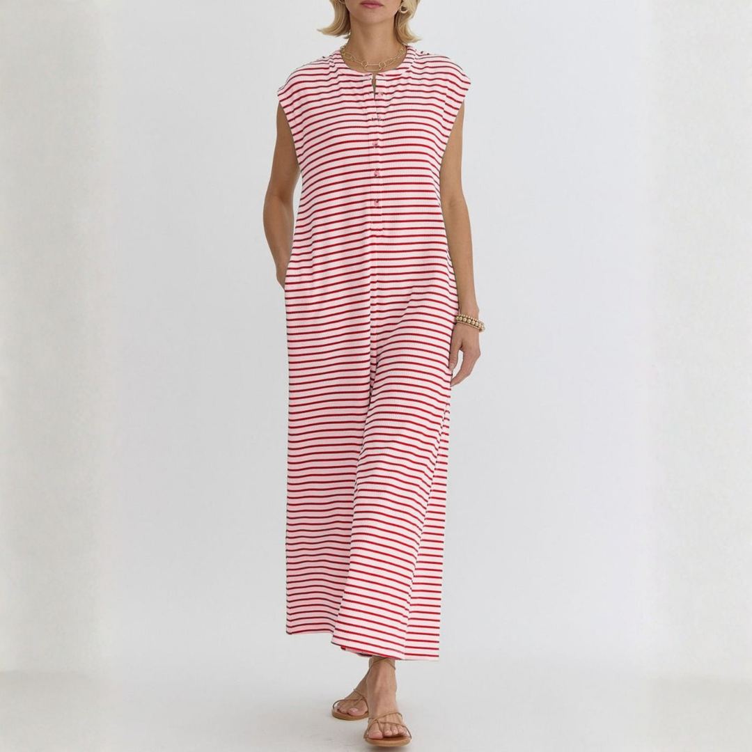 KETURAH™ Striped Wide Leg Jumpsuit