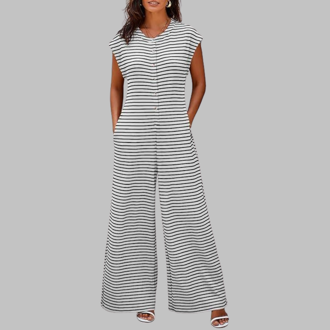 KETURAH™ Striped Wide Leg Jumpsuit