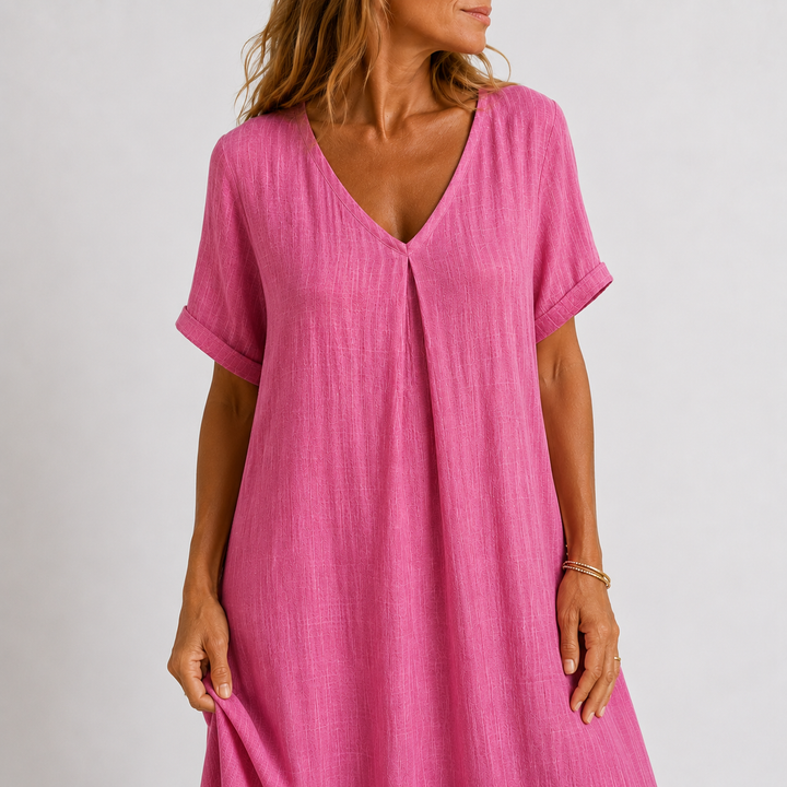 Élodie | Relaxed V-Neck Maxi Dress