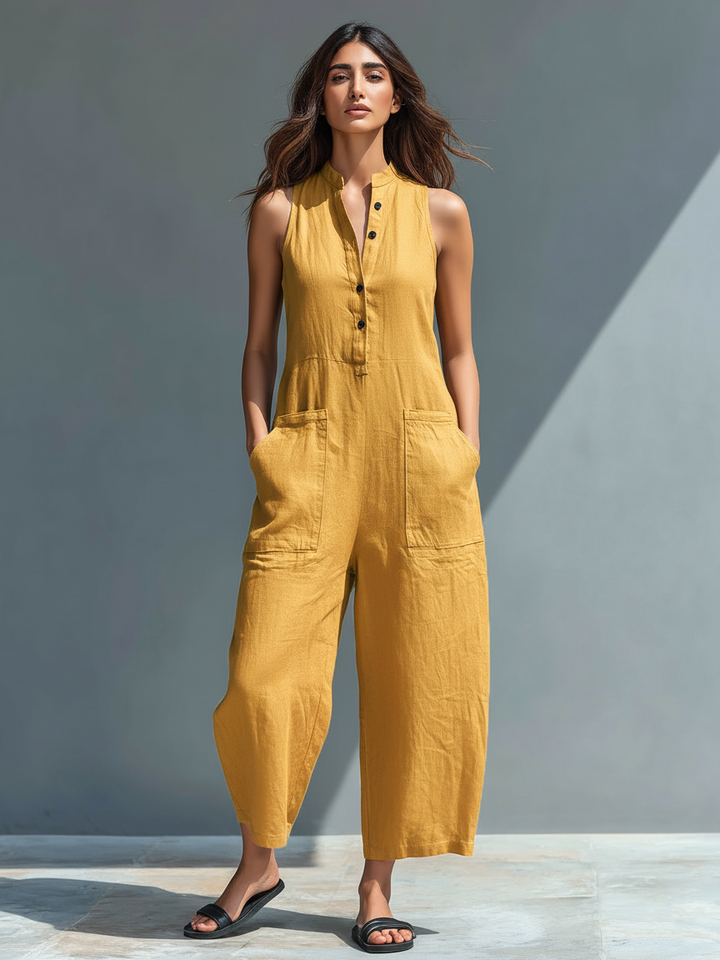 Nora | Sleeveless Linen Jumpsuit