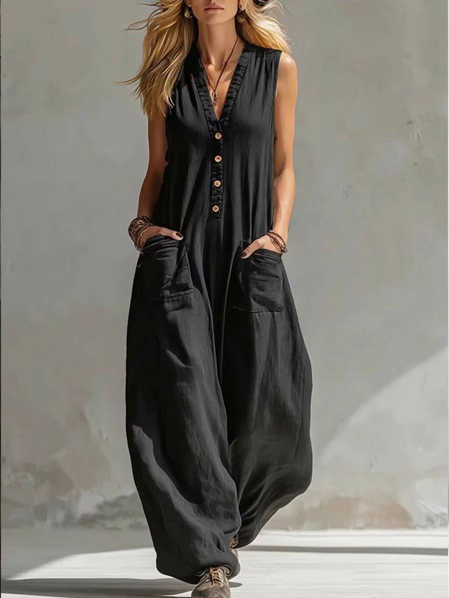 Elowen | Relaxed Linen Jumpsuit