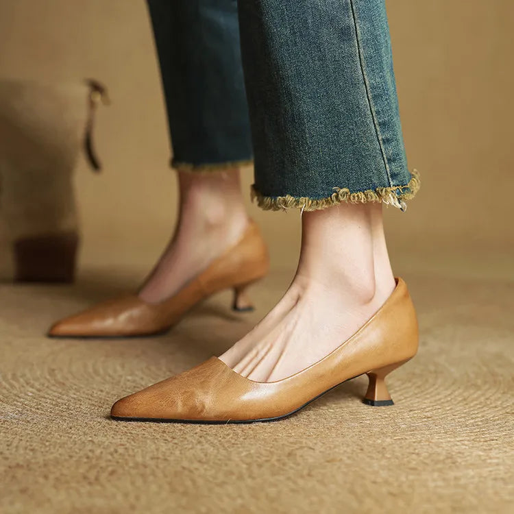 Anok Genuine Leather Heels