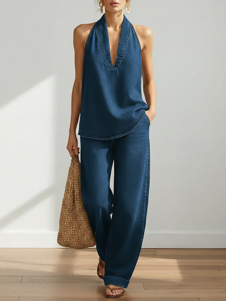 Ava | Denim Two-Piece Set