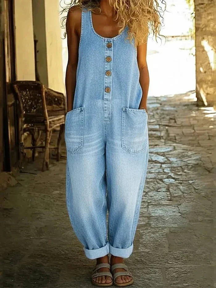 Clara | Vintage Denim Jumpsuit